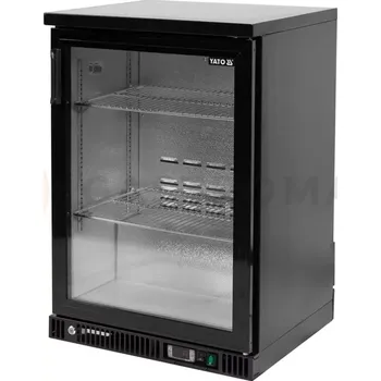 Chladící vitrína na láhve jednodveřová černá | YATO, YG-05350