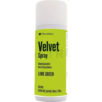 Potravinářské barvivo Semiš ve spreji 400 ml - limetkově zelený | MARTELLATO, Velvet spray