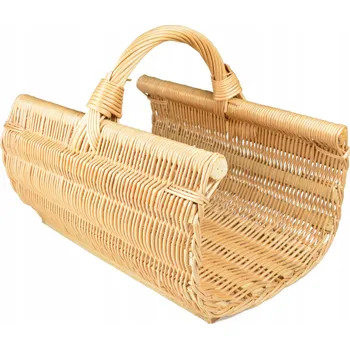 Koš na dřevo proutěný hnědý