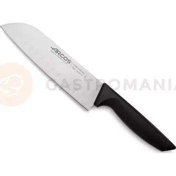Nůž Santoku s kuličkovým hrotem, černý, 314 mm | ARCOS, Niza