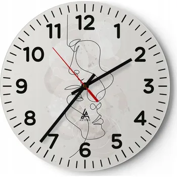 Hodiny Kuchyňské nástěnné hodiny 30x30 Abstrakce Moderní skleněné hodiny Tiché