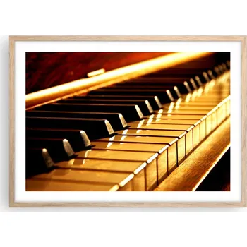 Obraz Plakát v rámu světlý dub do obýváku ložnice 70x50 hudba moderní obraz