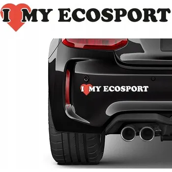 Samolepicí dekorace na vozidlo NÁLEPKA na auto I LOVE MY ECOSPORT 6x36