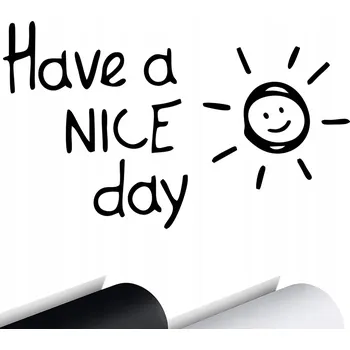 Samolepicí dekorace na vozidlo SAMOLEPKA Grafika na auto s nápisem: HAVE A NICE DAY - Slunce Sun 15x9