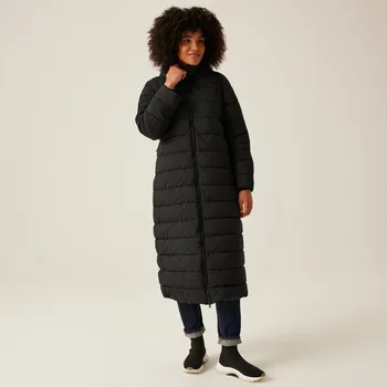 Dámský kabát Dámský dlouhý prošívaný kabát Regatta ELENDER černá 42