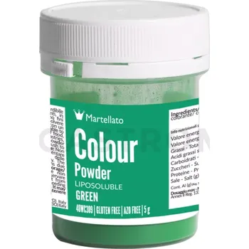 Výroba svíčky Práškové barvivo rozpustné v tucích 5 g - zelené | MARTELLATO, Colour powder