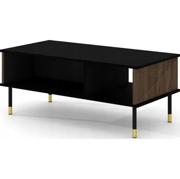 Konferenční stolek Konferenční stolek Homlando obdélníkový 110 x 55 x 45 cm černý, dub rustikální