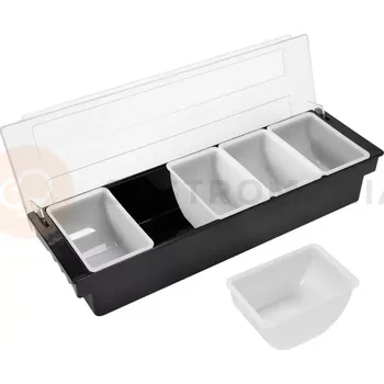 Příbor Barmanský kontejner černý 5 segmentů | YATO, YG-07080