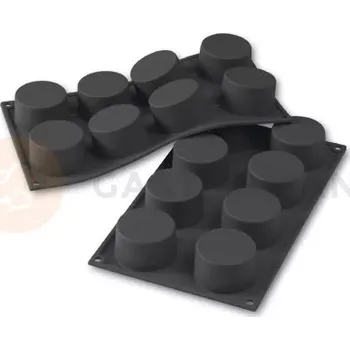 Kuchyňská sůl Silikonová forma pro monoporce, 8 otvorů 60/55x35 mm - 30SF028 | MARTELLATO, Cylinder