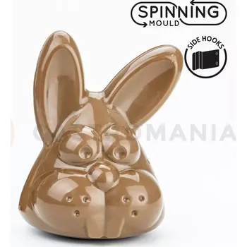 Čokoládová tyčinka 3D forma pro rotační stroj - Peter, zajíc 4+4 89x89x110 mm | MARTELLATO, 21SR007AG
