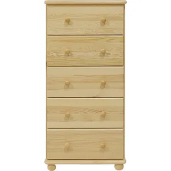 Komoda Kiknabytek.cz Dřevěná komoda MB 22 60x120x42 cm borovice masiv Odstíny: Přírodní lakovaná