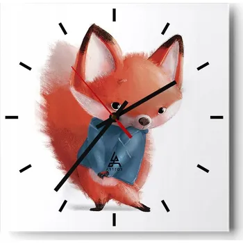 Hodiny Velké nástěnné hodiny 40x40 cm pro děti - Skleněné a tiché