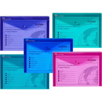 SNOPAKE, Kapsa s drukem Polyfile Twin Pocket, A4, electra mix barev