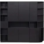 Černá modulární knihovna z borovicového dřeva 228x210 cm Finca – WOOOD ID_1661270