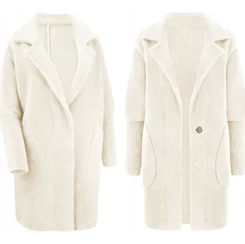 Dámský kabát Soprato dámský kabát bílý oversize bez kapuce klasický - velký 44-54 velikost 50