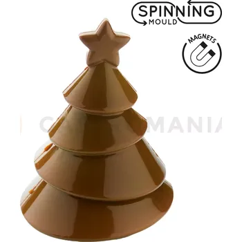 Čokoládová tyčinka Magnetická forma na čokoládu ve tvaru 3D vánočního stromku, Tree | MARTELLATO, Tree