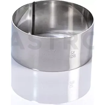 Kuchyňská sůl Kulatá forma forma z nerezové oceli - průměr 80x40 mm | MARTELLATO, 1H4X8