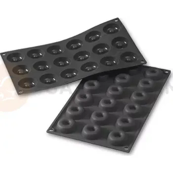 Kuchyňská sůl Silikonová forma na monoporce, 18 otvorů 41x12 mm - 30SF010 | MARTELLATO, Savarin