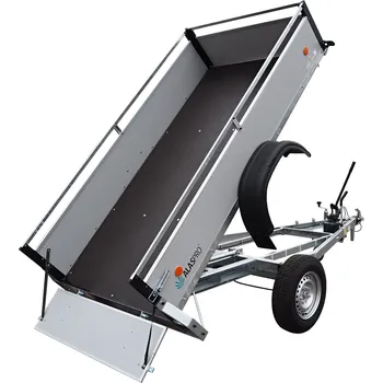 Přívěs k motorovému vozidlu Jednostranný sklápěcí přívěs AVZ 26 1300kg 2500x1240mm, ruční hydraulika