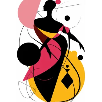 Plakát Plakát Silueta Grácie bez rámu 40 x 50 cm