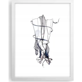 Obraz Obraz plakát v bílém rámu do obýváku 30x40 abstrakce plakáty na zeď