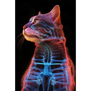 Plakát Plakát Anatomie Kočky bez rámu 61 x 91,5 cm