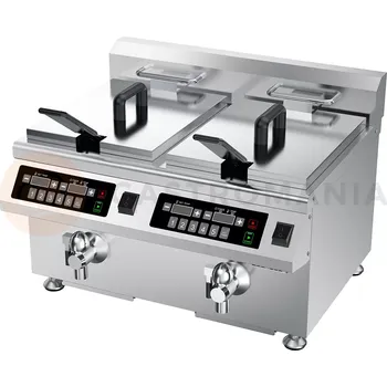 Stolní pila Indukční fritéza, dvoukomorová, 2x8 l, 2x3,5 kW | STALGAST, 746782