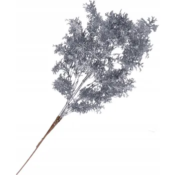 umělá květina Umělá Větvička Zerav Jehličí stříbrné lesklé dekorace DIY 75cm