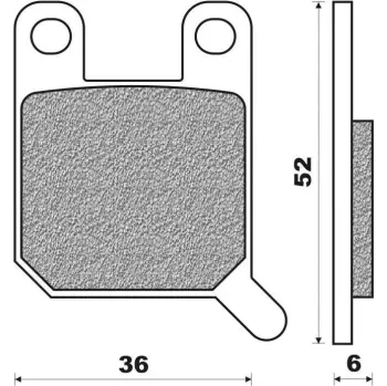 Brzdová destička brzdové destičky (organická směs) NEWFREN (2 ks v balení) M522-128