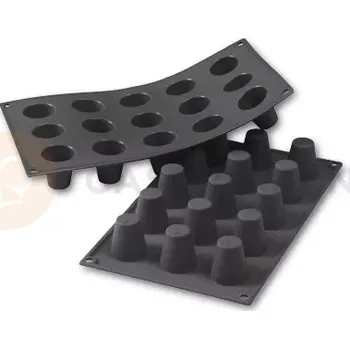Kuchyňská sůl Silikonová forma pro monoporce, 15 otvorů 35x38 mm - 30SF019 | MARTELLATO, Babà