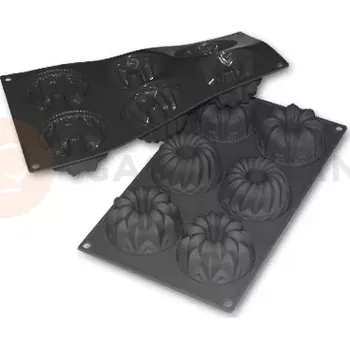 Kuchyňská sůl Silikonová forma pro monoporce, 6 otvorů 75x40 mm - 30SF061 | MARTELLATO, Mix of shapes