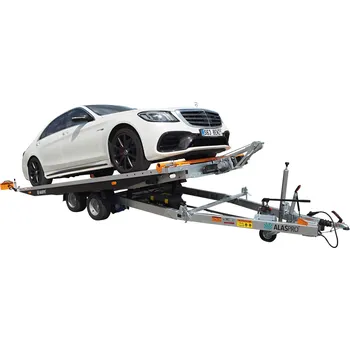 Přívěs k motorovému vozidlu Sklopný ALU autopřepravník s elektrickým navijákem AIM 2700kg 5020x2090mm