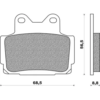 Brzdová destička brzdové destičky (organická směs) NEWFREN (2 ks v balení) M522-100