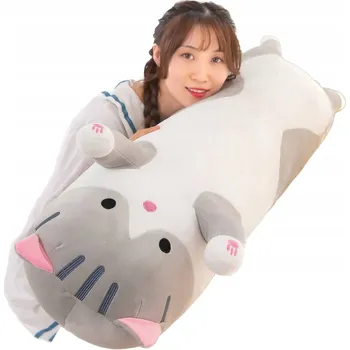 plyšák DLOUHÝ KOCOUR KOČKA PLYŠOVÁ HRAČKA POLŠTÁŘ PLYŠÁK 150 CM XL