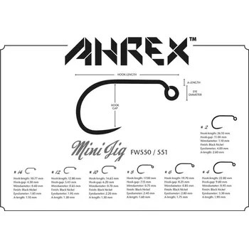 Rybářský háček Muškařské háčky Ahrex FW551 Mini Jig vel. 14