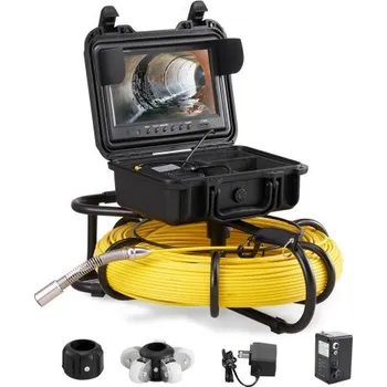Boroskop VEVOR Kanalizační kamera, inspekční kamera na potrubí, 22,9 cm, 720p obrazovka, potrubní kamera, 119,8 m