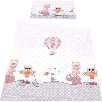 Povlečení Povlečení do postýlky 120/90 cm - sovička béžová