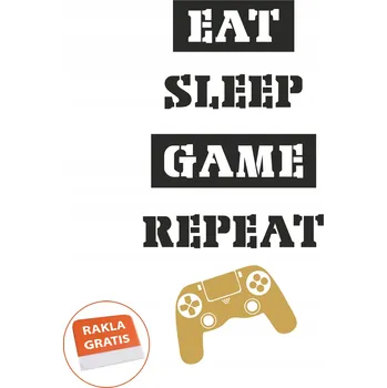Obraz Naklejka na ścianę napis hráč jíst spát hrát
