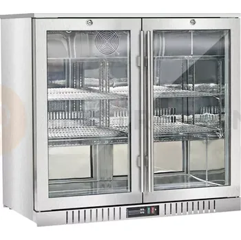 Barová chladicí vitrína, ocelová, dvoudveřová, 198 l | STALGAST, 882243