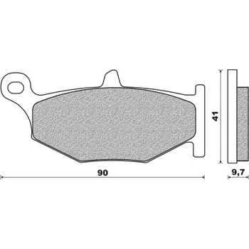 Brzdová destička brzdové destičky, NEWFREN (složení ROAD TOURING SINTERED) 2 ks v balení M502-938