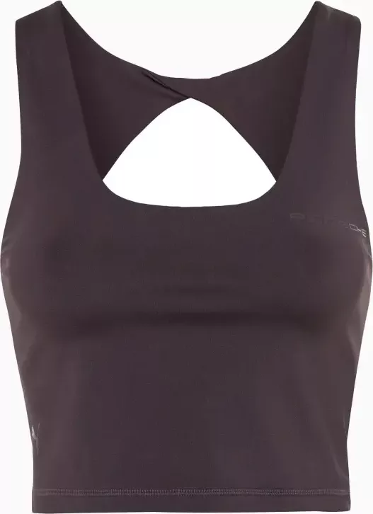 PORSCHE Women's Crop Tank Top Yoga Capsule Collection Tílko dámské krátké volnočasové fitness yoga ostružinová (Pohodlné krátké tílko topko vyrobené z rychleschnoucího měkkého materiálu a integrovanou podprsenkou.)