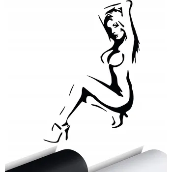 Samolepicí dekorace na vozidlo SAMOLEPKA na auto ŽENA SILUETA SENSUÁLNÍ 10x15