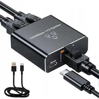 IP kamera Splitter / rozbočovač ethernetového signálu mini switch RJ45 1000 Mb/s