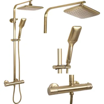 REA - Sprchová sada s termostatem TOM brush gold REA-P5004