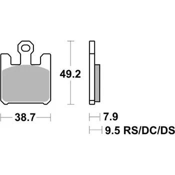 Brzdová destička brzdové destičky, BRAKING (sintrová směs CM55) 2 ks v balení M501-223