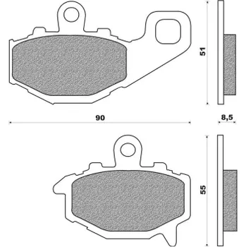 Brzdová destička brzdové destičky (organická směs) NEWFREN (2 ks v balení) M522-081