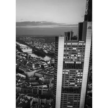 Obraz Plakát Panorama města za soumraku 3 bez rámu 21 x 29,7 cm