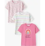 Tričko dívčí s krátkým rukávem 3pack, Minoti, 14tee 50, Holka - 80/86