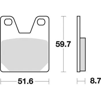 Brzdová destička brzdové destičky, BRAKING (sintrovaná směs CM56) 2 ks v balení M501-282