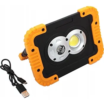 Pracovní světlo AKUMULÁTOROVÁ LED LAMPA SVĚTLOMET PRACOVNÍ DÍLENSKÁ BIWAKOVACÍ USB COB